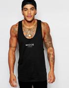 Nicce London Tank With Logo And Dropped Sleeve - Black