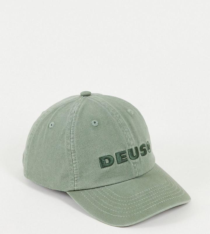 Deus Ex Machina Antique Cap In Green Exclusive To Asos