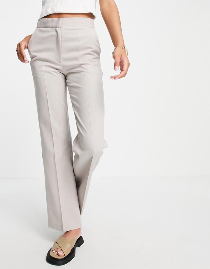 Asos Design Ultimate Straight Leg Pant In Pinstripe-multi