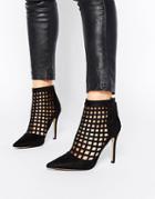 Aldo Niredia Cut Out Heeled Ankle Boots - Black