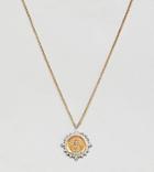 Dogeared Gold & Silver Plated Guardian Angel Medallion Necklace - Gold