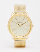 Breda Linx Mesh Gold Watch In Stainless Steel - Gold