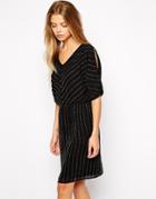 Vila Embellished Beaded Dress - Black