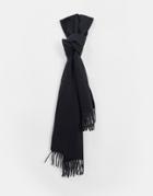 Only & Sons Scarf In Wool With Tassels Black