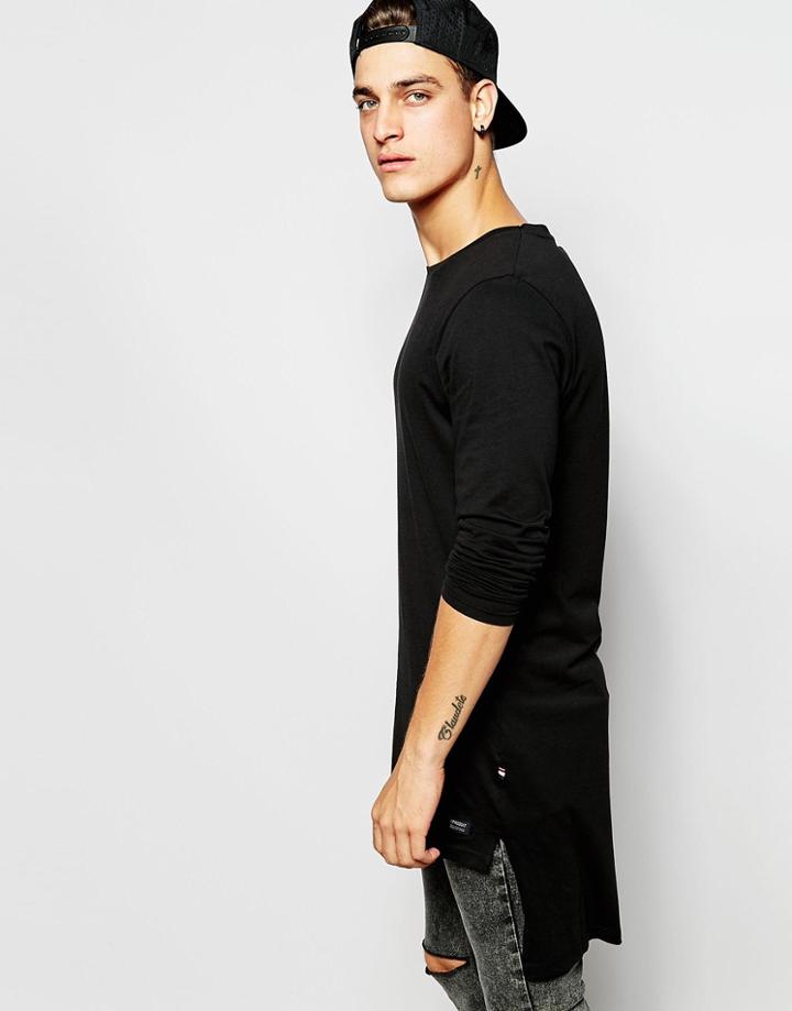 Produkt Longline Long Sleeve Top - Black