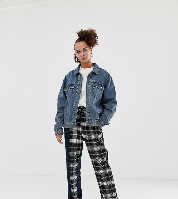 Collusion Oversized Denim Jacket-blue