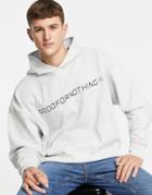 Good For Nothing Oversized Hoodie In Gray With Logo Print - Part Of A Set-grey