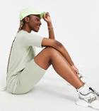 Threadbare Tall Legging Shorts And Oversized T-shirt Set In Sage-green