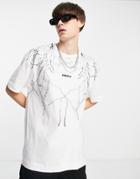 Good For Nothing Oversized T-shirt In Off White With Lightning Print