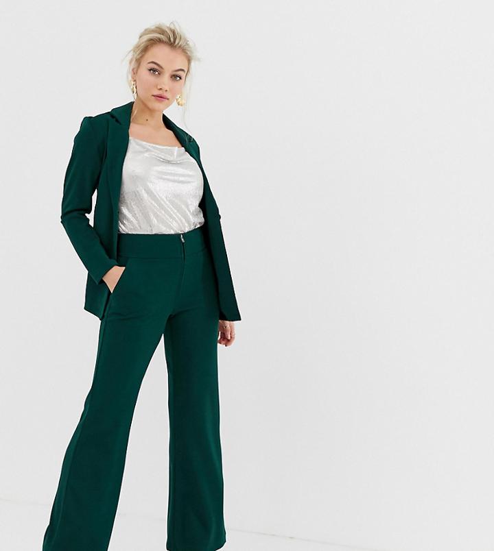 Y.a.s Petite Wide Leg Pants In Green
