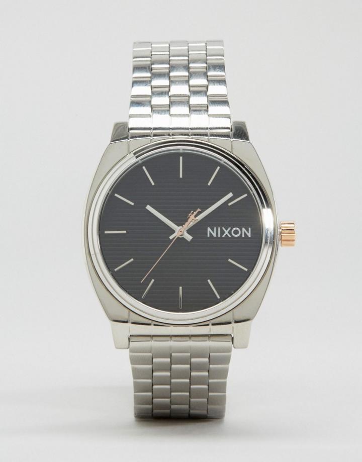 Nixon X Star Wars Captain Phasma Time Teller Watch With Black Dial - Silver
