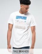 Jacamo Tall T-shirt With Nevada Print In Ecru - Cream