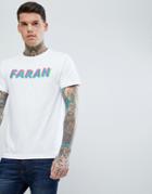 Farah Doug Slim Fit Bright Logo T-shirt In White - White