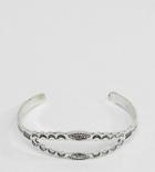 Reclaimed Vintage Inspired Open Cuff Bracelet - Silver