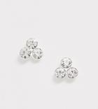 Asos Design Sterling Silver Stud Earrings With Crystal Cluster