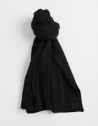 Bolongaro Trevor Wool Blend Scarf With Skull Patch-black