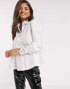 River Island Tiered Shirt In White