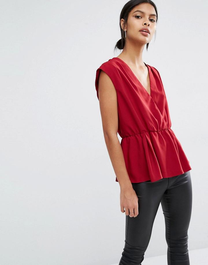 Y.a.s Amber Sleeveless Top - Red