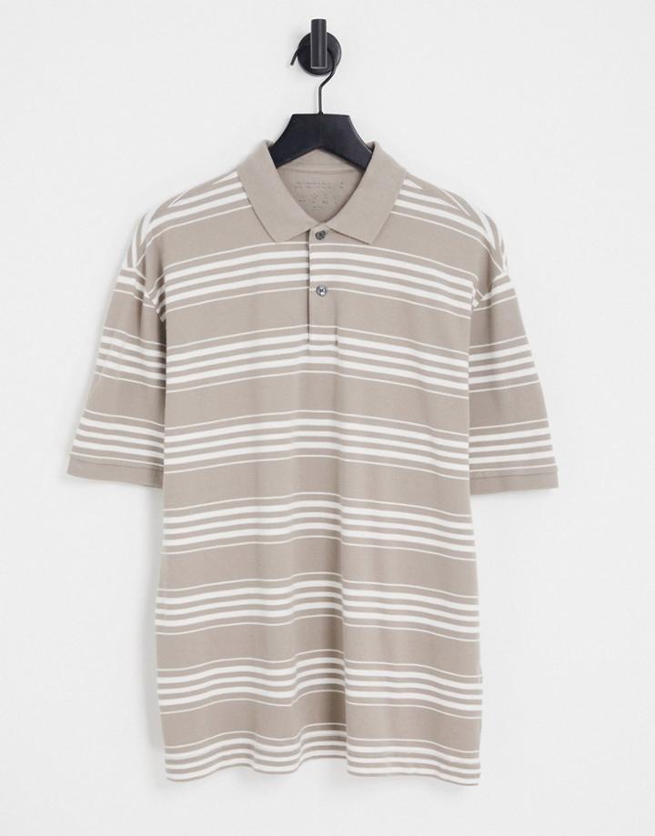 Abercrombie & Fitch Polo Shirt In Stone-neutral