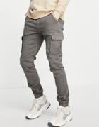 Bolongaro Trevor Skinny Fit Cargo Cuffed Pants-grey
