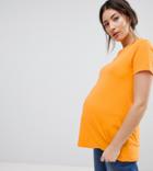 Asos Design Maternity Ultimate T-shirt With Crew Neck - Orange