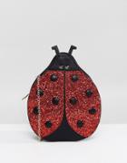 Yoki Novelty Sequin Lady Bird Bag - Red