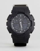 G-shock Ga-100bbn-1aer Digital Canvas Watch In Black - Black