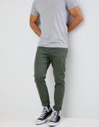 Asos Design Tapered Jeans In Green - Green