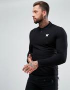 Good For Nothing Muscle Polo Shirt In Black - Black