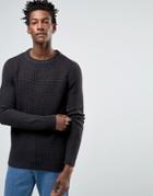 Selected Crew Neck Knitted Sweater - Navy