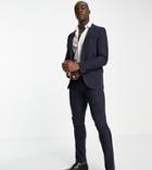 Twisted Tailor Anderson Tall Skinny Suit Jacket In Navy Check