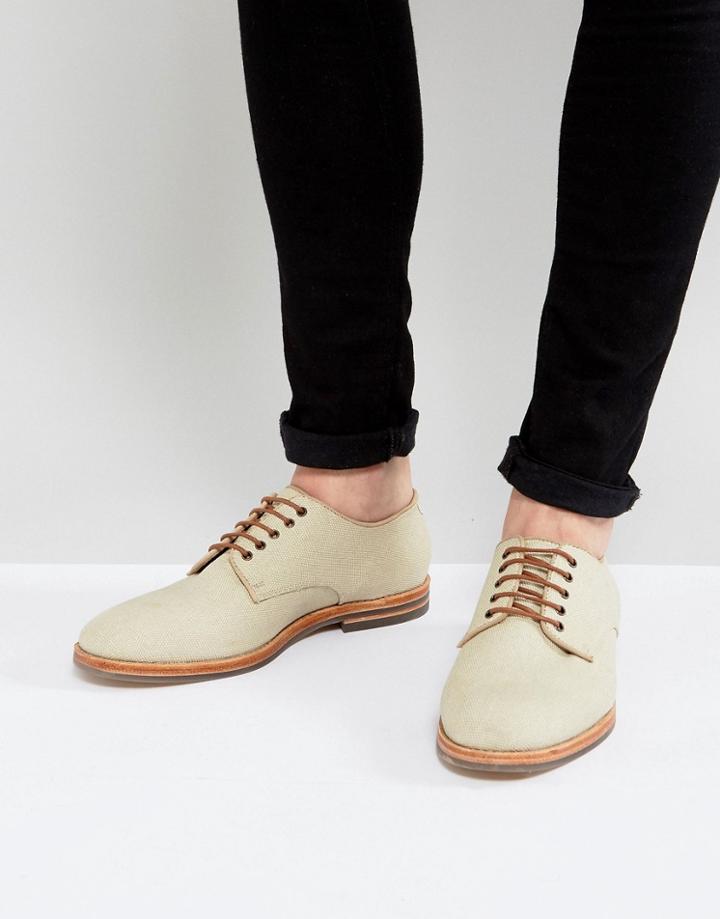 Hudson London Hadstone Canvas Lace Up Shoes - Beige