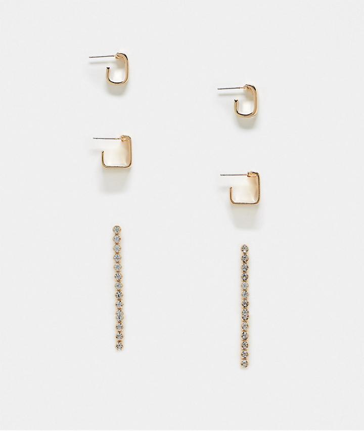 Aldo Wiciclya Pack Of 3 Earrings In Gold