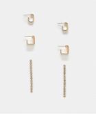 Aldo Wiciclya Pack Of 3 Earrings In Gold