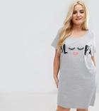 Yours Sleep Eyelash Nightdress - Gray