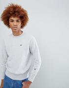 Champion Reverse Weave Sweatshirt With Small Logo In Gray - Gray