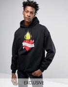 Reclaimed Vintage Inspired X Romeo & Juliet Oversized Hoodie In Black - Black