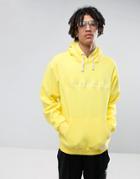 Criminal Damage Hoodie In Yellow With Embroidered Logo - Yellow