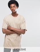 Reclaimed Vintage Oversized T-shirt In Overdye - Pink Stone