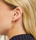 Reclaimed Vintage Inspired Sterling Silver Gold Plated 14k Hoop Earrings With Star Pendant