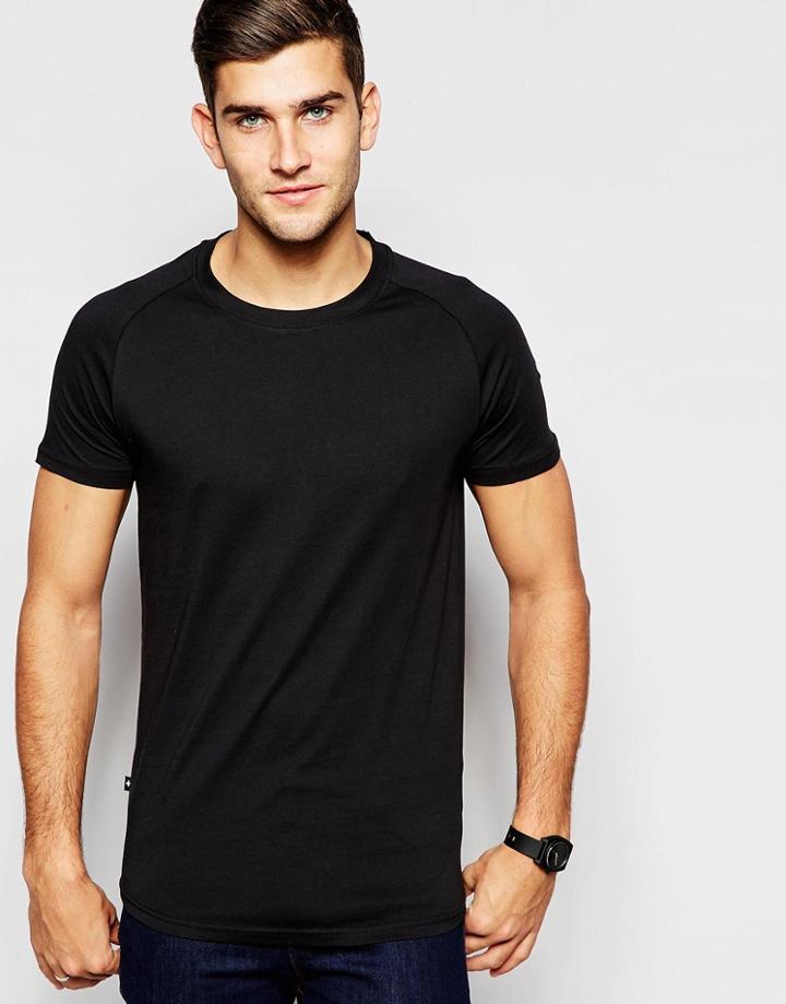Selected Homme Longline T-shirt - Black