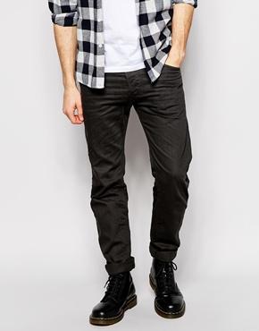 Diesel Jeans Darron Regular Slim Fit 8qu Charcoal Overdye - Charcoal