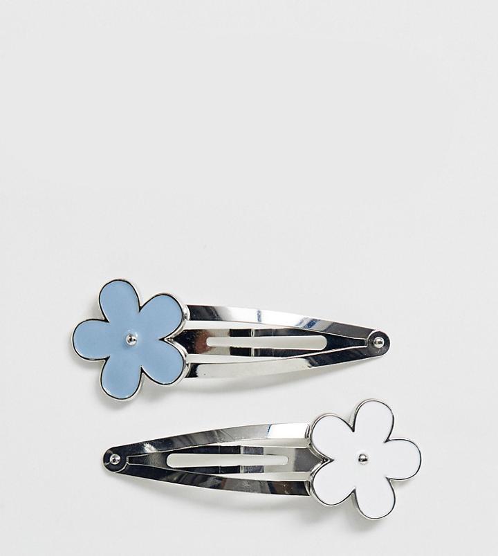 Reclaimed Vintage Daisy Hair Clips - Multi