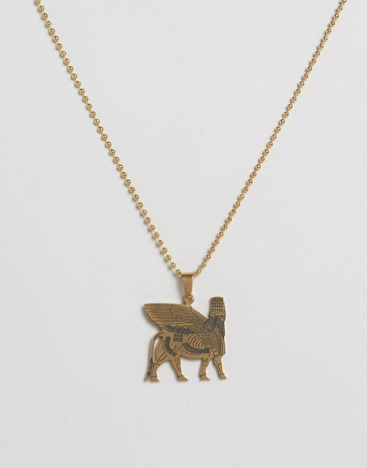 Seven London Hieroglyphics Necklace In Gold - Gold