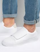Asos Sneakers In White With Strap - White