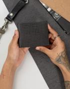Dead Vintage Leather Perforated Wallet - Black