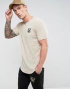 Siksilk Textured Muscle T-shirt In Stone - Stone