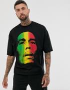 Asos Design Bob Marley Oversized T-shirt - Black
