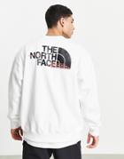 The North Face Coordinates Back Print Sweatshirt In White