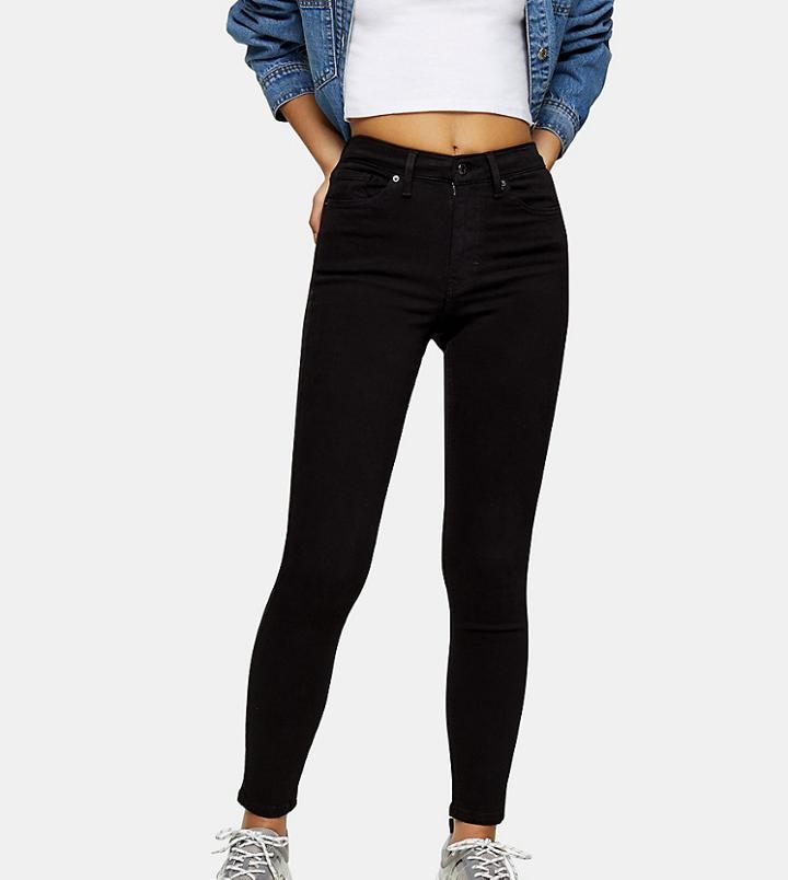 Topshop Tall Jamie Skinny Jeans In Black
